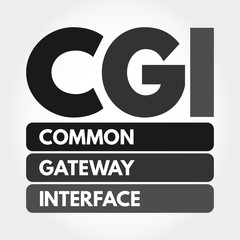 Poster - cgi - common gateway interface acronym, technology concept background