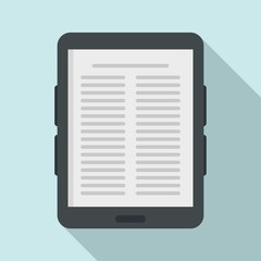 Poster - Paper ebook icon. Flat illustration of paper ebook vector icon for web design