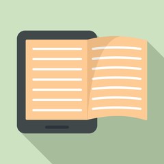 Poster - Magazine ebook icon. Flat illustration of magazine ebook vector icon for web design