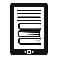 Fototapete - Ebook icon. Simple illustration of ebook vector icon for web design isolated on white background