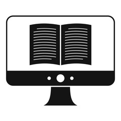 Poster - Computer ebook icon. Simple illustration of computer ebook vector icon for web design isolated on white background