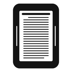 Poster - Ebook device icon. Simple illustration of ebook device vector icon for web design isolated on white background