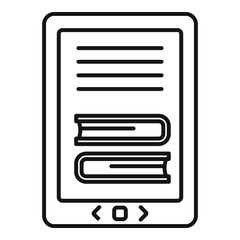 Poster - Ebook icon. Outline ebook vector icon for web design isolated on white background