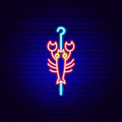 Sticker - Lobster Skewer Neon Sign