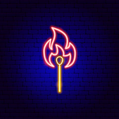 Wall Mural - Lucifer Match Neon Sign