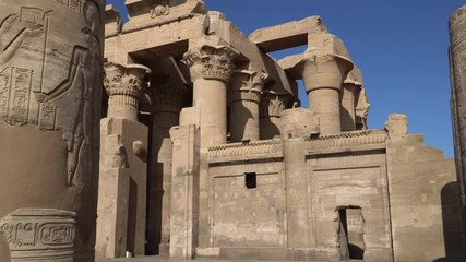 Wall Mural - Temple of Kom Ombo. Kom Ombo is an agricultural town in Egypt famous for the Temple of Kom Ombo. It was originally an Egyptian city called Nubt, meaning City of Gold.