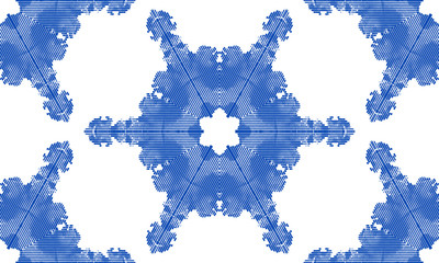 Poster - Abstract seamless pattern with geometric texture. Pattern of repeating symmetrical shapes.