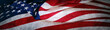 Leinwandbild Motiv Grunge American flag wide banner