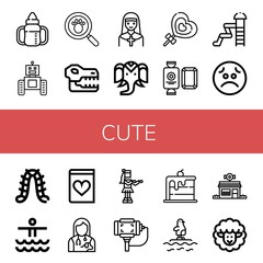 Poster - cute icon set