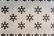 Black And White Penny Tile 