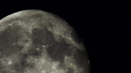 Wall Mural - Moon observed through a telescope with air vibrations