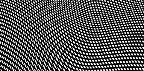 Digital abstract cross hatching with curved stripes, lines and psychodelic waves making a net - optical illusion wallpaper