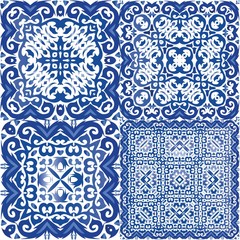 Naklejka na meble Traditional ornate portuguese azulejo.