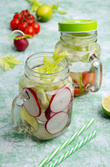 Wall Mural - Infused water with vegetables