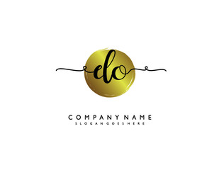 letter DO OD minimalist feminine handwriting logo. vector design of wedding invitation badges, fashion, beauty,