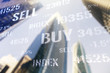 © Pixels Hunter - Multi exposure of abstract financial chart on office buildings background, research and analytics concept