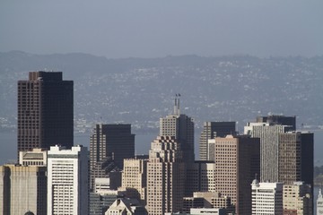 Beautiful aerial view of San Francisco skyline at daytime, California, USA