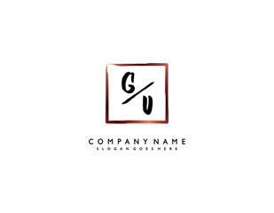 letter GV VG minimalist feminine handwriting logo. vector design of wedding invitation badges, fashion, beauty,