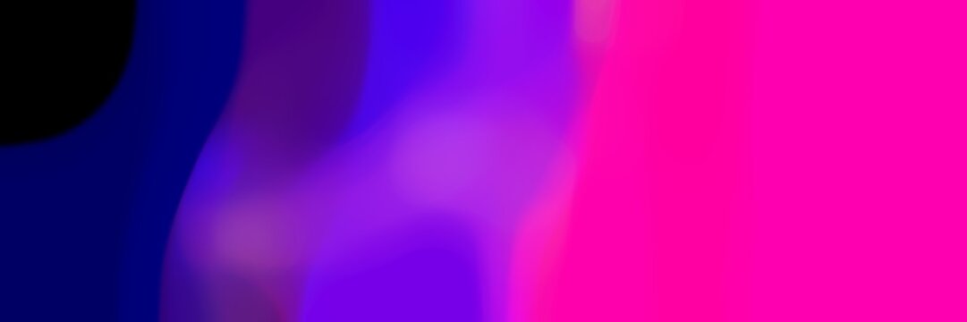 blurred bokeh iridescent horizontal background bokeh graphic with midnight blue, dark violet and deep pink colors space for text or image