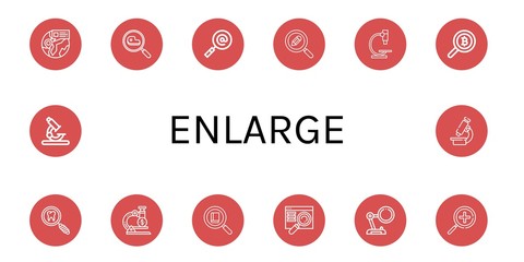 Sticker - Set of enlarge icons