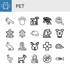 Poster - pet simple icons set