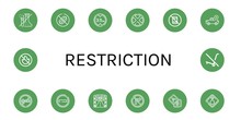 Restriction Simple Icons Set