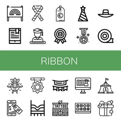 Canvas Print - ribbon icon set