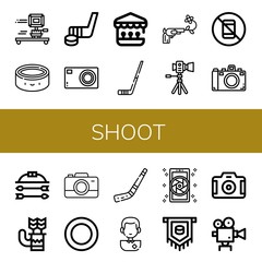 Wall Mural - shoot icon set