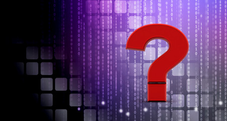Poster - 3d illustration question mark background