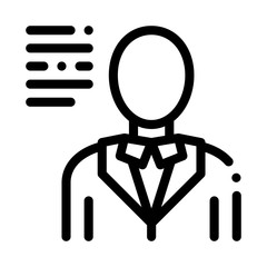 Poster - Human Silhouette Icon Vector. Outline Human Silhouette Sign. Isolated Contour Symbol Illustration