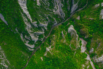 Wall Mural - Famous gorge near Turda, in Romania named Cheile Turzii. One of the most visited gorges by tourists in Transylvania. 