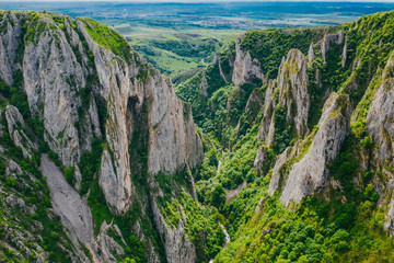 Wall Mural - Famous gorge near Turda, in Romania named Cheile Turzii. One of the most visited gorges by tourists in Transylvania. 