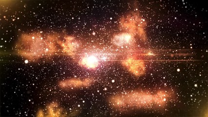 Wall Mural - 宇宙　cg　銀河　パーティクル　背景　ループ 　アンバー