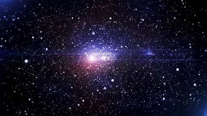 宇宙　cg　銀河　パーティクル　背景　ループ 　