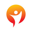 © adi - bright color circle people active chat logo design