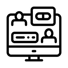 Poster - Internet Aid Icon Vector. Outline Internet Aid Sign. Isolated Contour Symbol Illustration