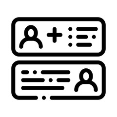 Poster - Correspondence Icon Vector. Outline Correspondence Sign. Isolated Contour Symbol Illustration