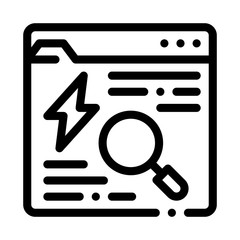 Poster - Search Web Info Icon Vector. Outline Search Web Info Sign. Isolated Contour Symbol Illustration