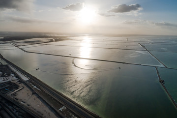 Wall Mural - aerial view of the salt flats, Qinghai, China