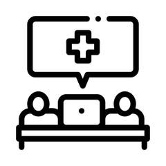 Poster - Medical Aid Icon Vector. Outline Medical Aid Sign. Isolated Contour Symbol Illustration