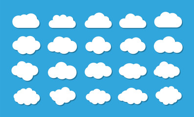 Poster - Clouds on the blue sky. Vector illustration