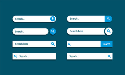 Poster - Set of search bar. Search panels design. Template search ui.