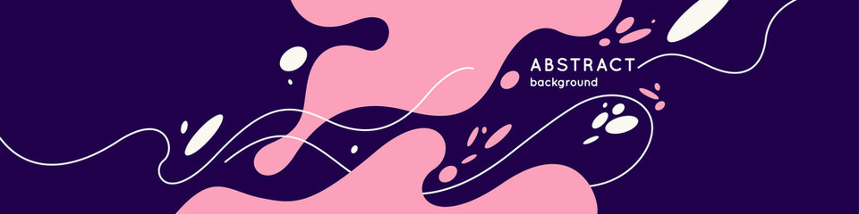 Poster - Modern backgrounds with abstract elements and dynamic shapes. Compositions of colored spots. Vector illustration.