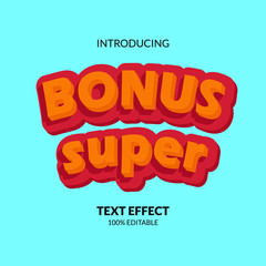 Aufkleber - Bonus cute round pop title Editable text effect adobe illustrator