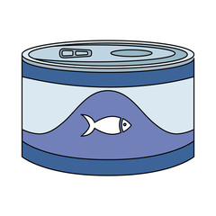 Wall Mural - food for fish in can isolated icon vector illustration design