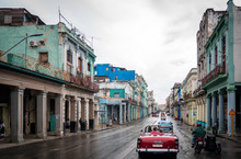 Classic Chevy Cruising Cuban Streets