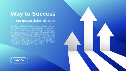 Business Arrow Target Direction Concept to Success. Way to Success - Web Template. Applicable for Promotion , Cover Poster, Infographic, Landing Page, UI, UX, Persentation, Baner, Social Media Poster.