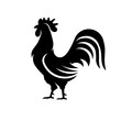 Rooster silhouette vector. Chicken cock silhouette,vector images isolated on white background, poultry chickens roosters,flat vector Farm Animal illustration