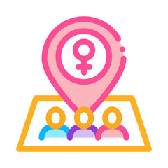 Poster - Gps Mark Location Icon Vector. Outline Gps Mark Location Sign. Isolated Contour Symbol Illustration