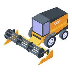 Poster - Harvester icon. Isometric of harvester vector icon for web design isolated on white background